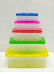 Plastic food Containers 5pcs/ Kitchen Storage /Tools Storage