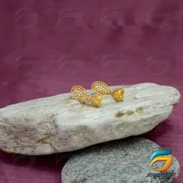 Gold Plated Earring Oval Earrings With Jimikki For Women.