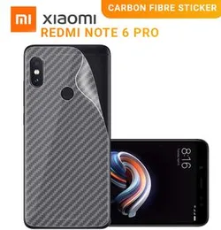 Carbon Fibre back sticker For Mi Redmi Note 6 Pro