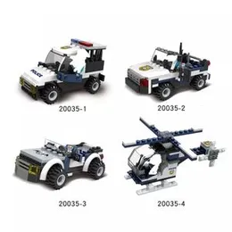 626 Pcs City Police Truck Set (Full Set) Cop Car Police Building Blocks Toys (6 Sets) with Patrol Car Prisoner Transporter Car, Mini Man, Playset for