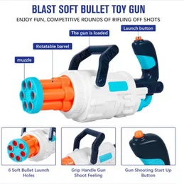 Blast Soft Bullet Toy Gun with Automatic Rotation Barrel with 10 Eva Dart Bullets for Kids