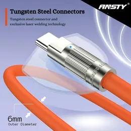 ANSTY 100W   Type-C   Fireproof   Silicone   Data   Cable   S-050-T