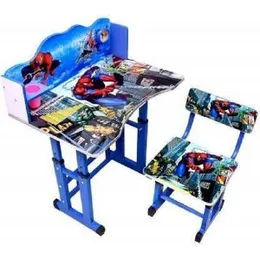 Kids Cartoon Design Study Table and Chair (665)