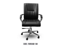 BLACK MID BACK MANAGMENT CHAIR AB-140