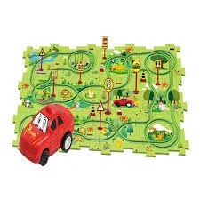 Puzzle Racer Car Track, Puzzle Racer Kids Car Track Set, Puzzle Track Car Play Set, Meet Gladness Puzzle Track, Puzzle Raceway Kids Car Track Set for