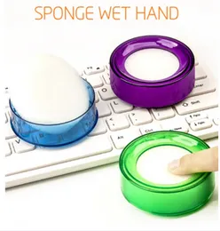 Wet Hand Round Device, Money Counting and Cash Register Sponge Dip Box, Banking Financial Office Supplies