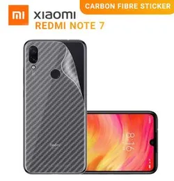 Carbon Fibre back sticker For Mi Redmi Note 7