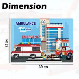 FunBlast Jigsaw Puzzles for Kids - Emergency Rescue Jigsaw Puzzles for Kids and Police Team Jigsaw Puzzle Toys, Floor Puzzle for Children, Set of 4 Pu