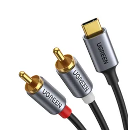 UGREEN 1.5 Meter Type-C Male to 2xRCA Male Audio Cable with Chip – CM451 - 20193