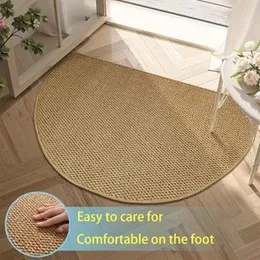 1pc Semi-circular Door Mat - Semi-Circular Entryway Mat, Warm Brown Indoor/Outdoor Mat for Front Door, Living Room, Bedroom - Easy-Clean Floor Decor ,