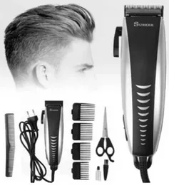 Suoke SK-302 Professional Hair Trimmer Set | Hair Clipper Shaver Razor with Adjustable Blade, Comb Attachments, Brush, Oil & Scissors