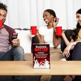 Buzzed Battle - The Hilarious Team Party Card Game That Will Get You & Your Friends Hydrated, Drinking Game, Pool Party Games, Summer Party Games