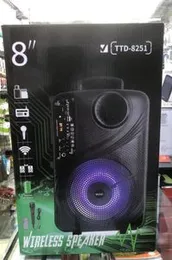 8" TTD-8251 Wireless Speaker Rechargeable with MIC