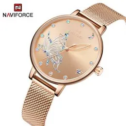 Ladies Luxury Fashionable Quartz Watch Analog Women Wrist Watches Metal Strap Magnet Chain Clasp Black Rosegold blue