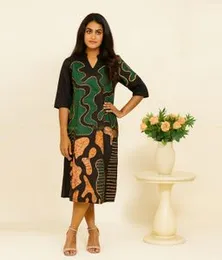 Black with Green and Beige Premium Batik SV 14