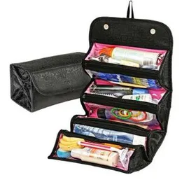 Roll and go travel cosmetics bag womens beauty accessory toiletry bag