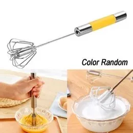 Egg Whisk, Stainless Steel Hand Push Whisk Blender for Home Egg Beater Milk Hand Push Mixer Stirrer - Kitchen Utensil for Blending, Whisking, Beating