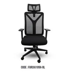 BLACK HIGH BACK MANAGMENT CHAIR- J109A-BL