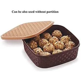7 Section Plastic Masala Box /Spice box [14*16*7cm in size and 160g weight.].