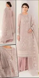 Blush Bloom Embroidered Chiffon Set