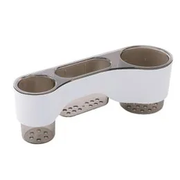 Adhesive Hair Dryer Holder Wall Mounted Hair Dryer Rack With Organizer Cup Styling Tools Storage Rack Organizer for Bathroom Washroom