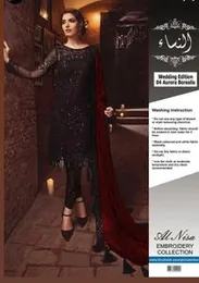 Al-Nisa Aurora Black Embroidered Suit – Wedding Edition 04