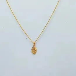 Gold Plated 1mm Box Chain With Pisces Pendant for Women.