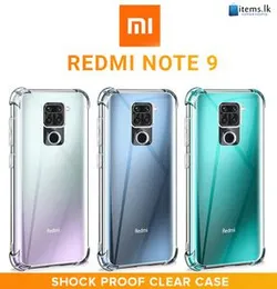 Luxury Shockproof Transparent Shockproof Bumper Case For Mi Redmi Note 9 Crystal Transparent Premium Quality Xiaomi Shockproof Protective Phone ShellR