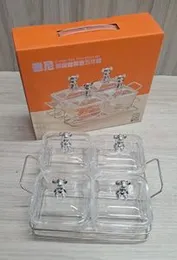 glass sweet tray 4pcs