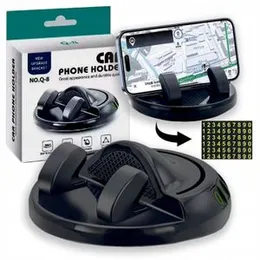 Car phone holder universal double side sticker hard holding hook grip with phone number display