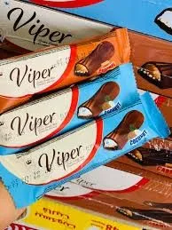 Viper Stick Caramel – 20g x 24pcs Box | Crispy Caramel Chocolate Sticks