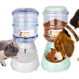 3.8L Large Automatic Pet Feeder and Water Dispenser Pet Feeding Bowl Pet Water and Food Dispenser for Cats & Dogs