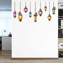 Rawpockets " Colourful Classic Hanging Lamp Decorative " Self Adhesive Wall Sticker (Pack of 2) (FROM INDIA FAAZ)