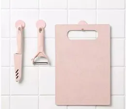 3 Piece Knife, Peeler, and Chopping Board Set All in One Kitchen Essentials