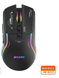 Jeqang Wireless Gaming Mouse Dual Mode Mouse 2.4Ghz USB Adapter , Bluetooth JW-D231