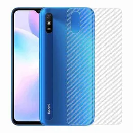 Carbon fiber Transparent back sticker for Redmi 9A