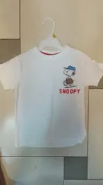 Import Quality Kids T-Shirts for Boys & Girls (Age 2–8) – Half Sleeve, WHITE-1 SNOOPY DESIGN