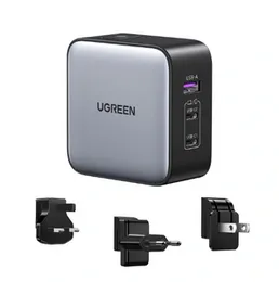 UGREEN 65W GaN Fast Charging Adapter With Multi Universal Wall Plugs- CD296 - 90409