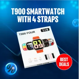 T900 4 straps Smartwatch Ultra watch 4 straps 2.3 Inches Full Large Screen smart watch