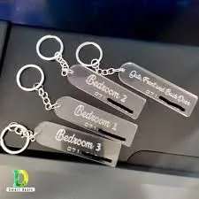 Customized Acrylic Model Key Tags With Your Phone Number, Personalized Acrylic Key Tags, Three layer Key Chain, Key Chain.