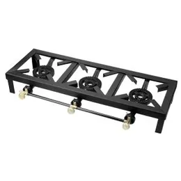 Gas Cooker Portable Angle Iron Three Burner Stove