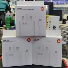 Xiaomi 120w Max Carregador Turbo Charger EU Fast Charge 6A Type C Data Cable