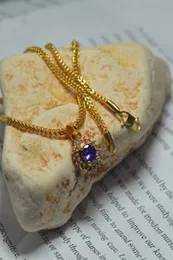 1.9mm fox singapore chain with stone pendant for stylish womens-Size 50