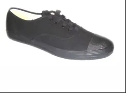 Black canvas Lace up Shors