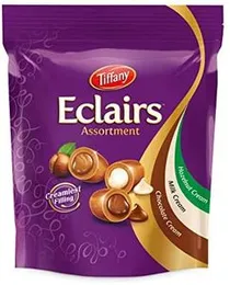 Tiffany, Eclairs, Caramels filled with 3 different Cream Flavours,Toffees 550g