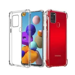 Samsung A21 Transparent Shockproof Clear Back Cover for Samsung A21