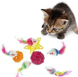 Furry Pet Cat Toys Mouse(1 PCS) Pet Toys for Cats, Cat Catcher for Feather Tails
