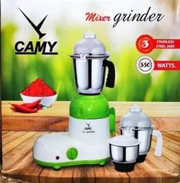Camy mixer grinder with 3 stainless steel jar 550W 1 year warranty