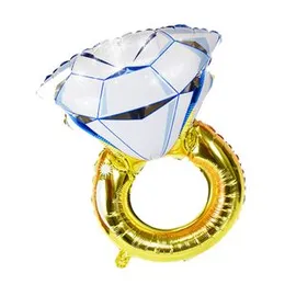 30" Foil Diamond Ring Foil Balloon Happy Birthday Party Bride To Be Foil Ring