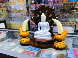 Buddha Idol with Wheel & Tusks – Decorative Peace Statue for Home & Office